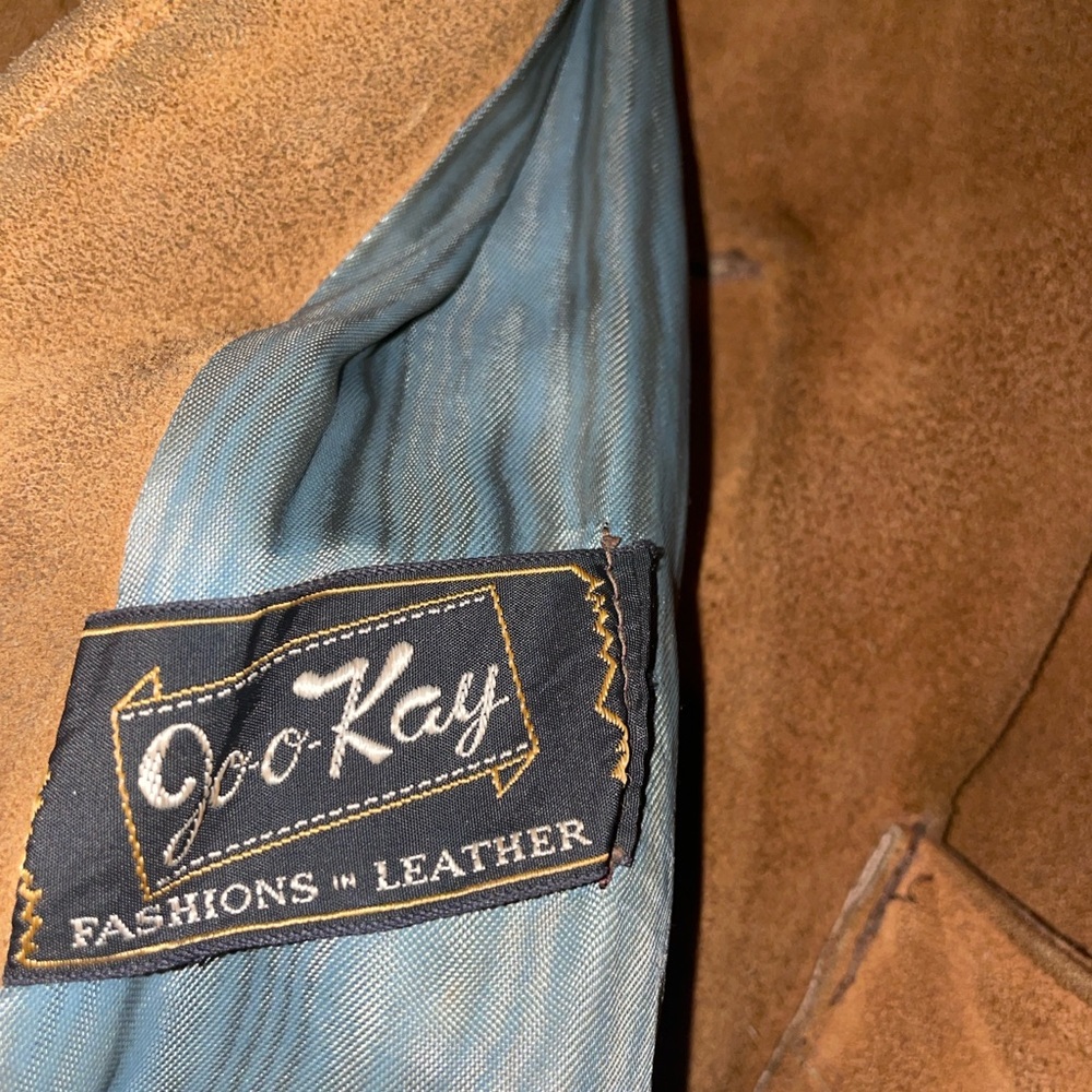 Vintage Jo-O-Kay Suede Fringe Jacket. Heavy Genuine Suede - Picture 5 of 7